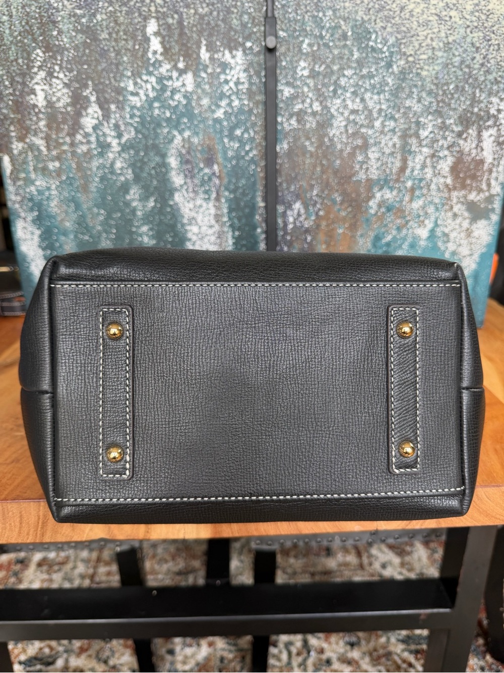 Dooney‎ & Bourke Classic Sorrento Logo Lock Sac Black Leather Hobo NWT - Picture 8 of 15